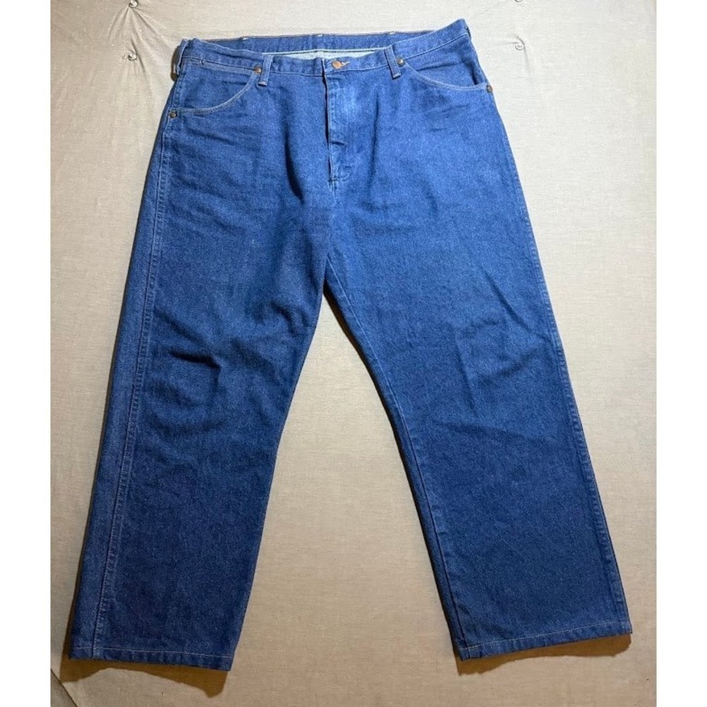 Wrangler Cowboy Jeans Relaxed Fit Denim Blue Work Utility Mens 40x27 Blue‎ USA